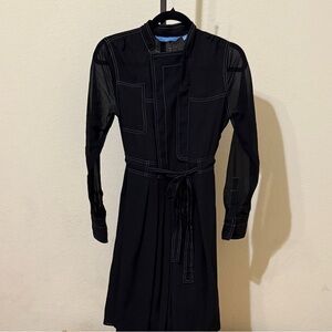 Simply Vera Vera Wang Black Dress with White Threading Size Small